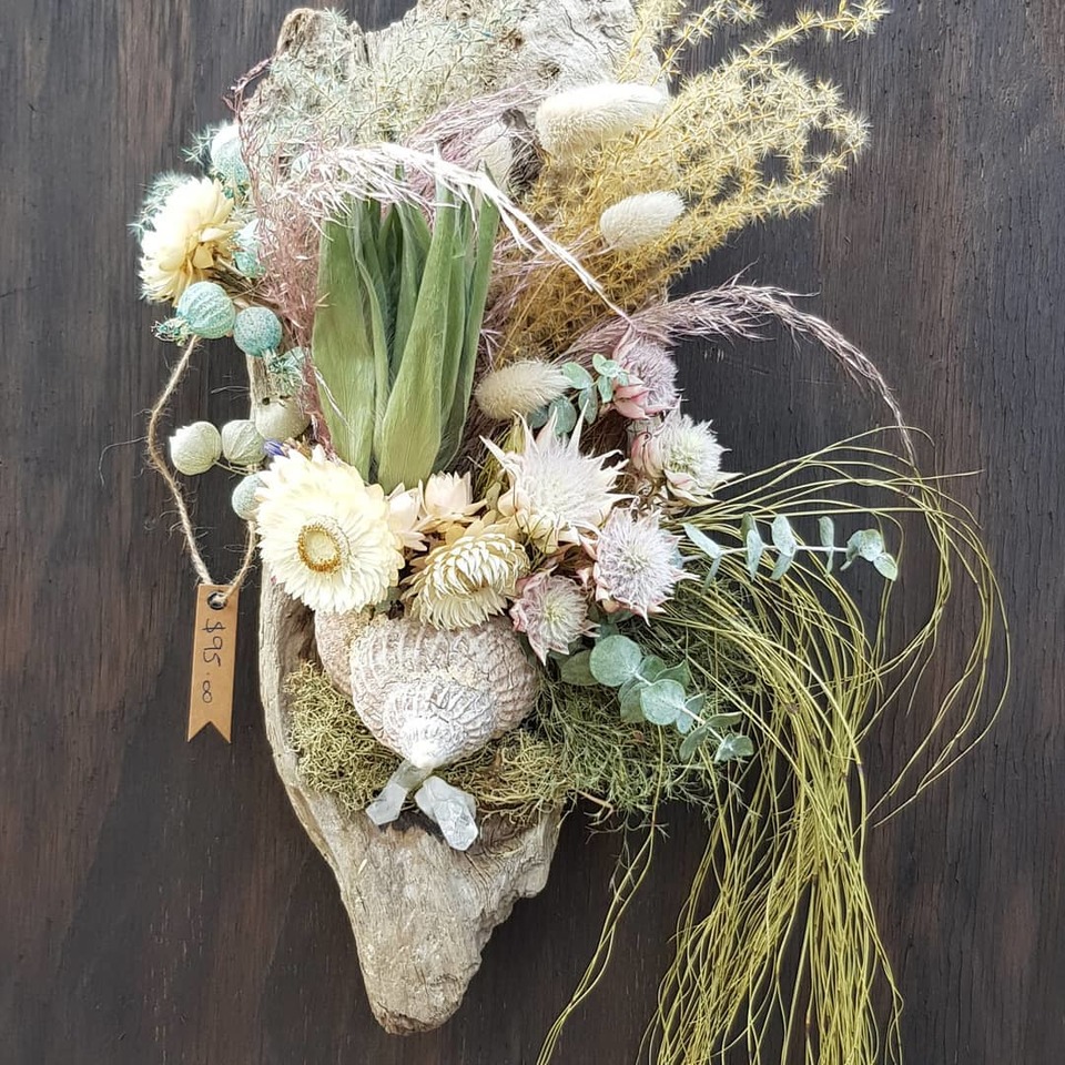 Dried floral driftwood